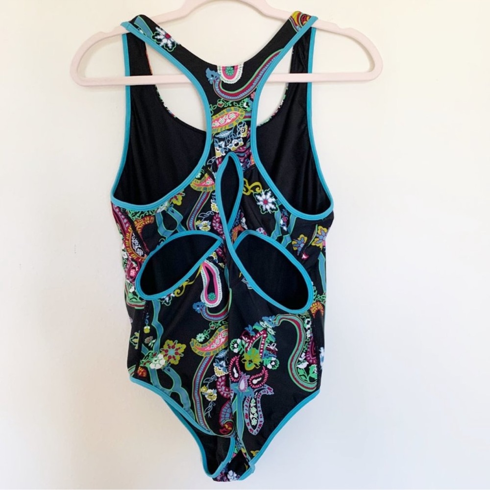 Athleta Reversible Paisley One Piece Swimsuit Sz S - Picture 6 of 10